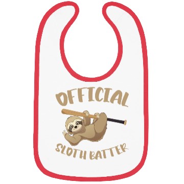 Discover Sloth Bat Sloth Baseball Bibs