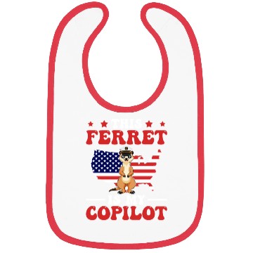 Discover Ferret Us Flag Bibs