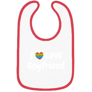 Discover I Love My Gay Boyfriend LGBT hippie Bibs
