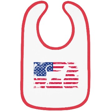 Discover Coonhound USA American Flag Bibs
