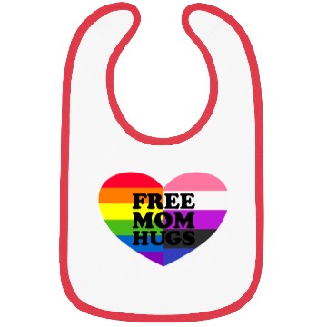 Discover Free Mom Hugs Gay Pride Genderfluid Flag Bibs