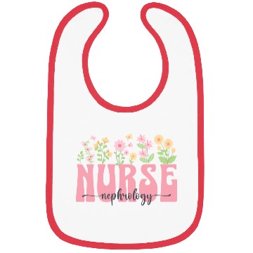 Discover Groovy Nephrology Nurse Flowers Design Bibs