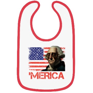 Discover Merica George Washington Independence Day USA Bibs