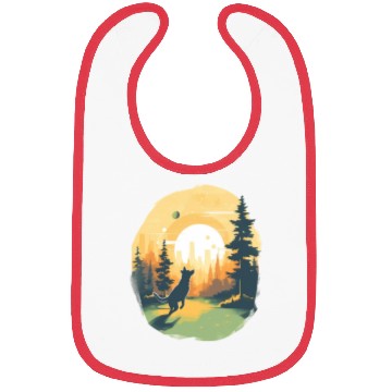 Discover Joyful Dog in Summer Park Bibs