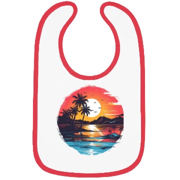 Discover Tranquil Beach Sunset Bibs