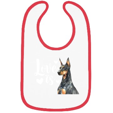 Discover Love Is Doberman Pinscher Bibs