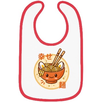 Discover Kawaii Ramen Noodle Bowl Orange Bibs