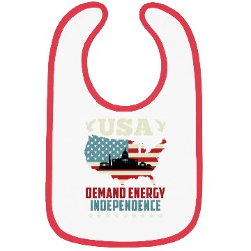 Discover Independence Day Demand Energy Independence USA Bibs