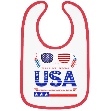 Discover 4th July USA Independence Day All American Pride Bibs