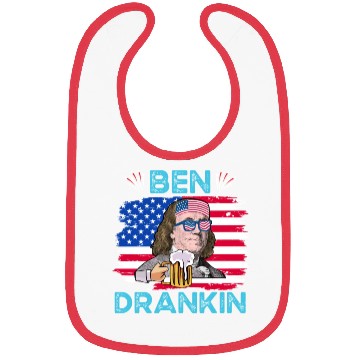 Discover Ben Drankin US President Independence Day Bibs