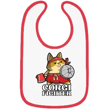 Discover DESIGNThe Brave And Cute Corgi Fighter With An Axe Bibs