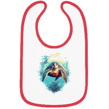 Discover Serene Underwater Turtle Bibs