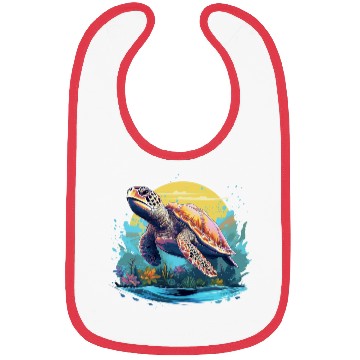 Discover Serene Underwater Turtle Bibs