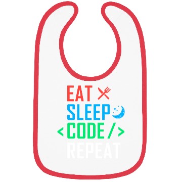 Discover Eat Sleep Code Repeat Funny Programming Computer Bibs