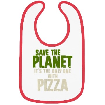 Discover Save The Planet Pizza Lover Bibs