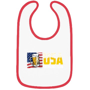 Discover USA Drinking Team Beer Fan Independence Day Bibs
