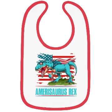 Discover Amerisaurus Rex Independence Day USA Party Bibs