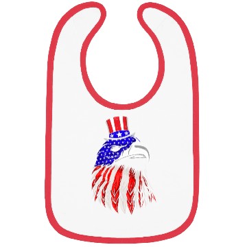 Discover America Eagle USA Patriots American Pride Bibs