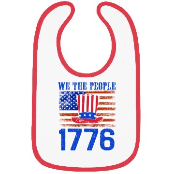 Discover We the People 1776 Independence Day US Patriot Bibs