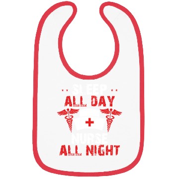 Discover Sleep All Day Nurse All Night Bibs