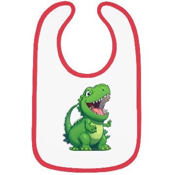 Discover Green Dinosaur Bibs