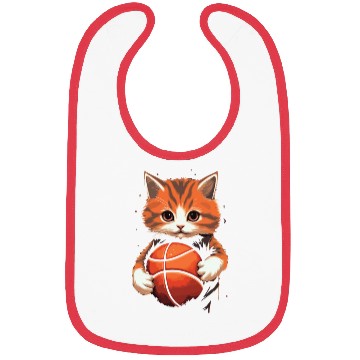 Discover Basketball Cat Basketball Player I Love Basketball Bibs