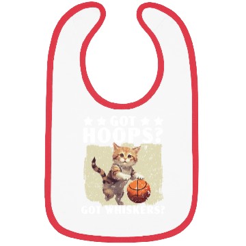 Discover Basketball Cat Basketball Player I Love Basketball Bibs