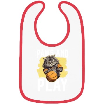 Discover Basketball Cat Basketball Player I Love Basketball Bibs