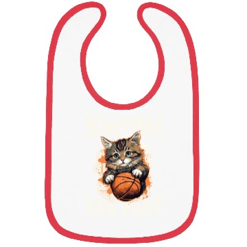 Discover Basketball Cat Basketball Player I Love Basketball Bibs