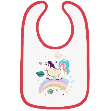 Discover Unicorn rainbow Bibs