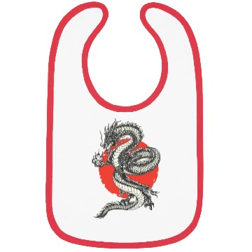 Discover Japanese black dragon Bibs
