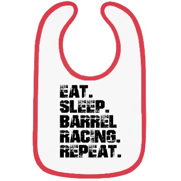 Discover Barrel Racing Eat Sleep Barrel Racing Repeat Bibs