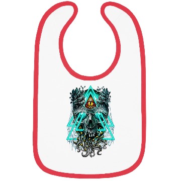 Discover Cthulhu illuminati evil monster Bibs