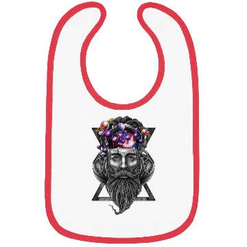 Discover Long beard hipster trippy solar system Bibs