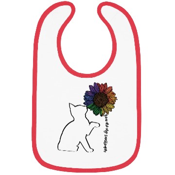 Discover You Are My Sunflower Cat Silhouette Flower Feline Bibs