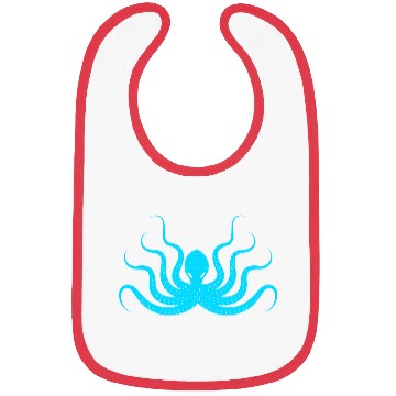 Discover Menace Octopus Neon Blue Bibs
