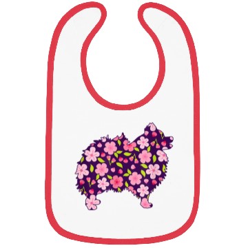 Discover Pomeranian Dogs Flower Pattern Pomeranians Lover Bibs