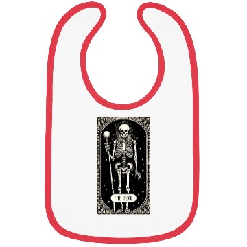 Discover The Fool Skeleton Tarot Card Bibs