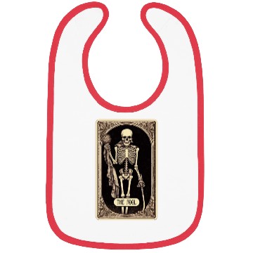 Discover The Fool Skeleton Tarot Card Bibs