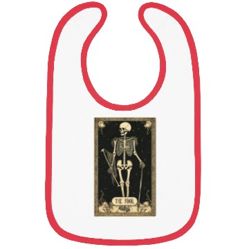 Discover The Fool Skeleton Tarot Card Bibs
