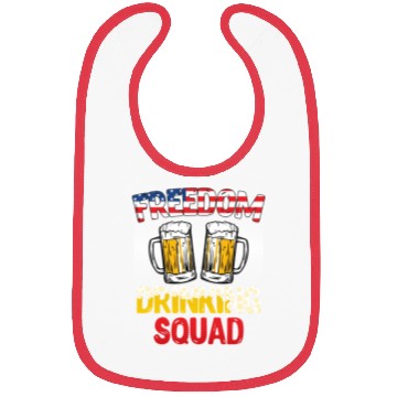 Discover Freedom Drinking Squad USA Party Independence Day Bibs