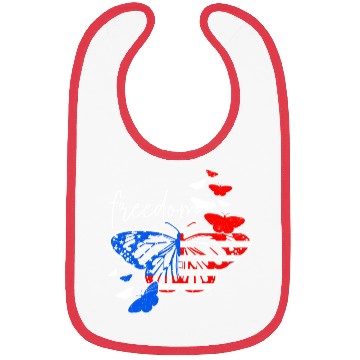 Discover American Freedom Independence Day Butterfly Bibs