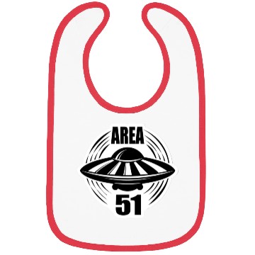 Discover Area 51 Black Flying Saucer Bibs