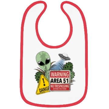 Discover Warning Area 51 No Trespassing Beyond This Point Bibs