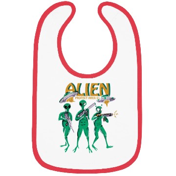 Discover Protect Area 51 Aliens Bibs