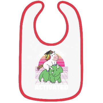 Discover Student Unicorn Triceratops Dino Back To School Bibs