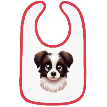 Discover Playful Border Collie Portrait Bibs