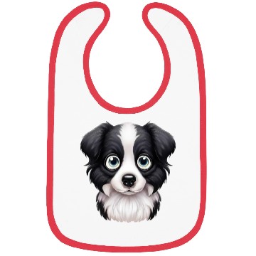 Discover Loving Border Collie Gaze Design Bibs