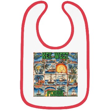Discover Key West Folk Art Bibs