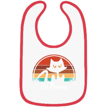Discover Black cat vintage sunset retro design Bibs
